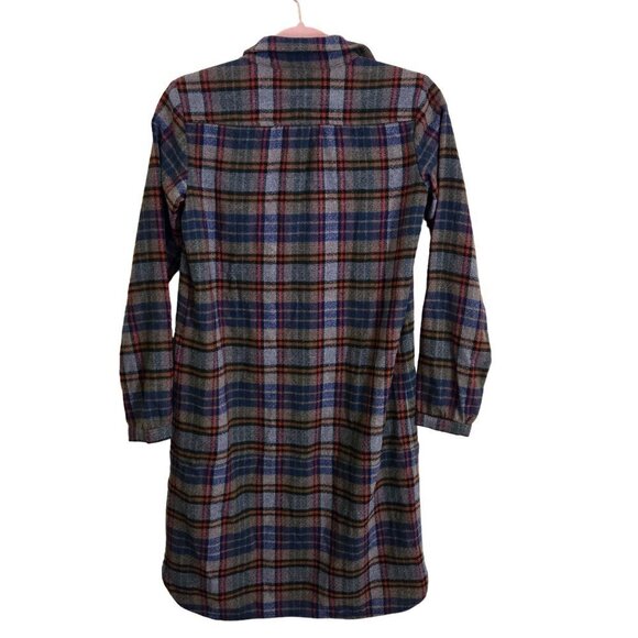 Bellerose Wool Dark Academia Gray Plaid Shirt Dress Belgian Clothing Co Size 0 - Picture 2 of 6